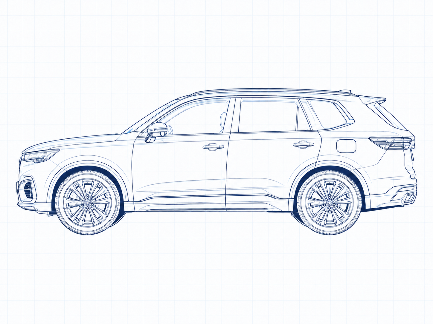 SUV blueprint inspection preview